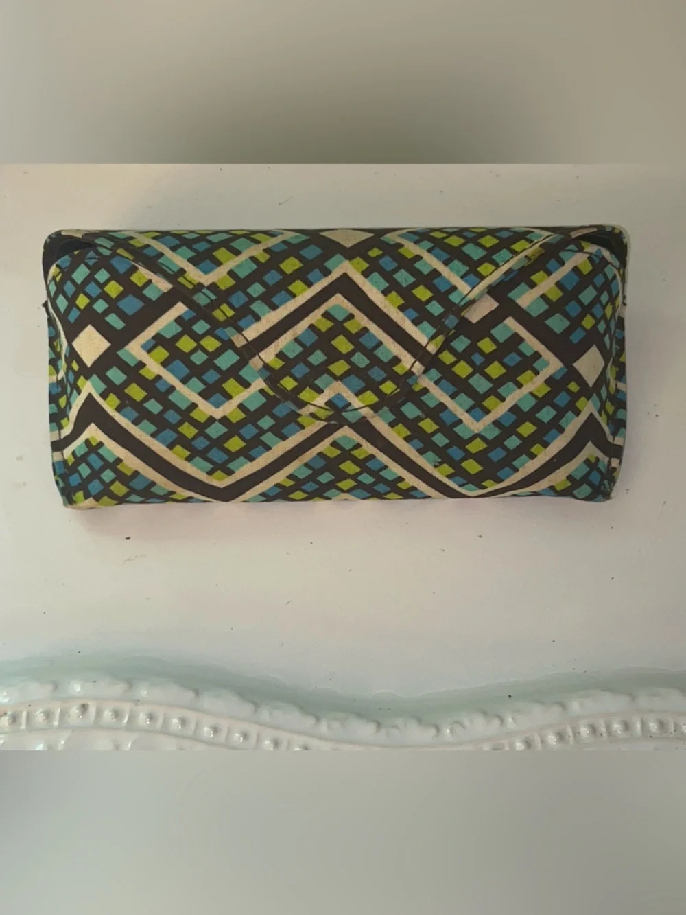 Vera Bradley hard shell eyeglasses case in the Rain Forest pattern
